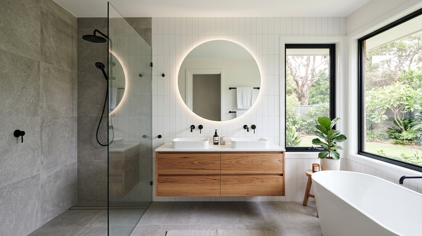 Beautifully renovated modern bathroom in Hobart